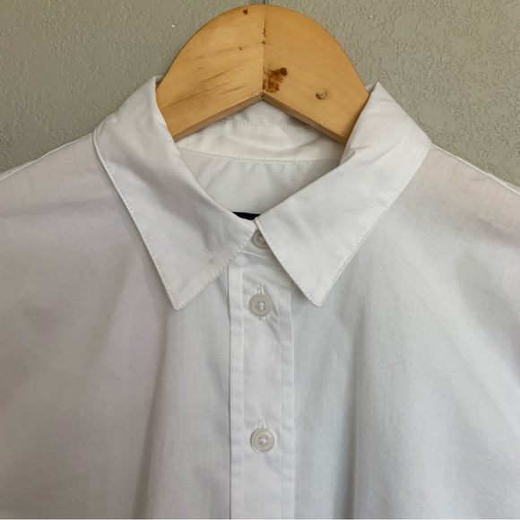 J Crew Size 2 White Collared Wren Slim Shirt in Stretch Cotton Poplin NWT - Picture 4 of 16